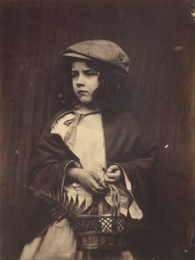 Young Girl Holding a Basket by Lewis Carroll